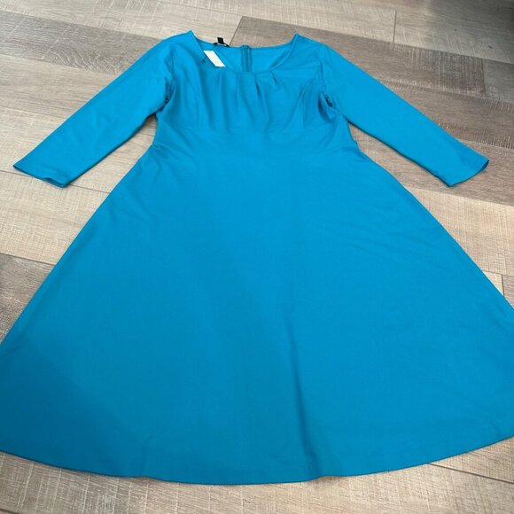 TALBOTS WOMENS ICE BLUE DRESS NEW SIZE LARGE - Picture 8 of 8